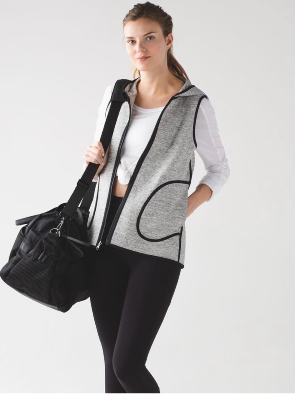 Lululemon Reversible Insculpt Vest Heathered Space Dyed Medium Grey Size 8